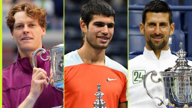 Djokovic, Sinner a Alcaraz v top 8, Djokovic č. 1 a 2.



