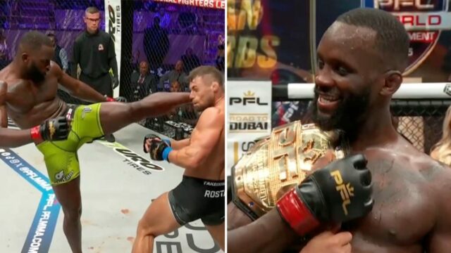 Fabian Edwards vyhrá hmotnostnú triedu 185 libier pomocou začarovaného knockoutu



