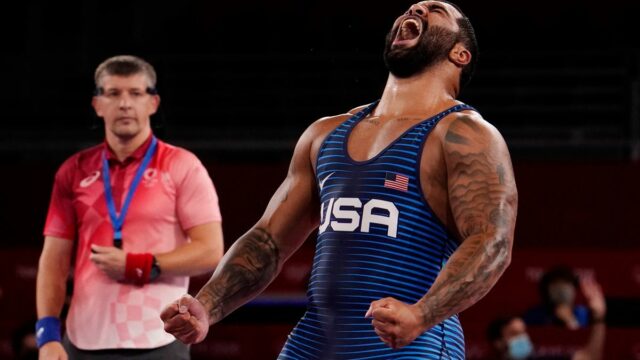 Gable Steveson, bývalý olympijský majster a debutant MMA



