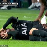James Maddison trpí pre zranenie kolena nočnej mory pre Tottenham, pretože mizerná hviezda bola odstránená na novo rotujúcom nosidlách pre fitness