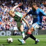 Skóre Cyriel Dessers pre Rangers v remíze 1-1 s keltským v Ibrox minulý rok v máji