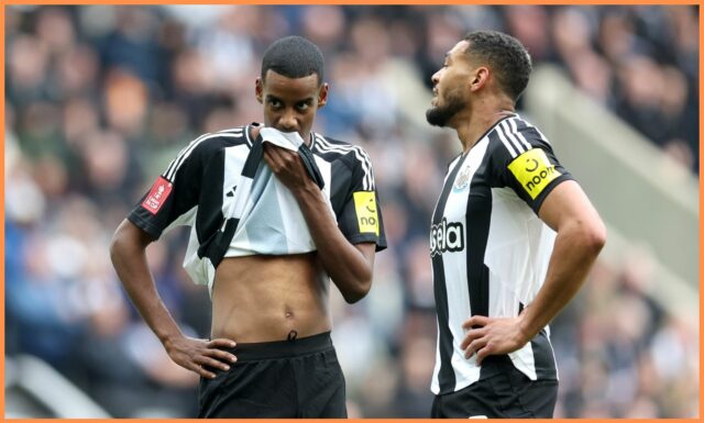 Joelinton z Newcastle sa vykopáva na Alexander Isak cez Instagram




