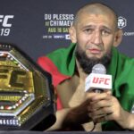 Khamzat Chimaev hovorí, čo povedal Dricus du Plessis počas boja UFC 319