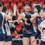 Univerzita Kobe Shinwa počas invitačnej hry PVL proti Zus Coffee Thunderbelles.