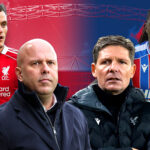 Londýn, Anglicko - 10. augusta: Borna Sosa z Crystal Palace sa zahreje so svojimi spoluhráčmi pred 2025 FA Community Shield Match medzi Crystal Palace a Liverpool na štadióne Wembley 10. augusta 2025 v Londýne v Anglicku. (Foto: Clive Mason/Getty Images)