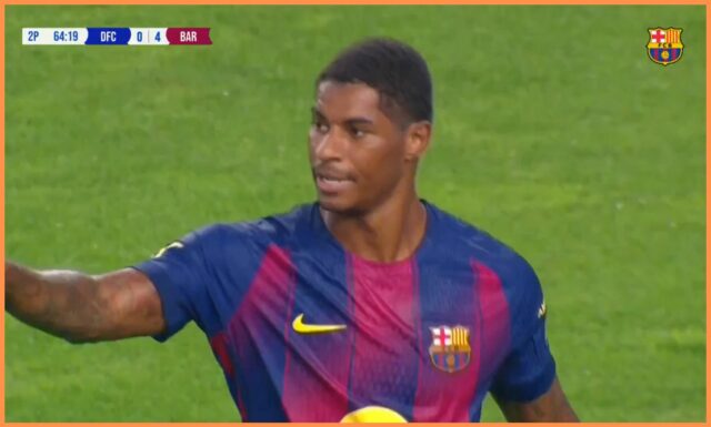 Marcus Rashford skóruje prvý gól v Barcelone

