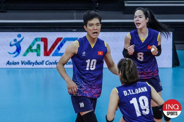 Vietnam's Nguyen Thi Bich Tuyen v AVC Challenge Cup 2024 proti Kazachstanu