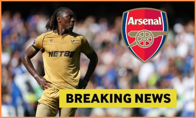 Eberechi Eze oslavuje cieľ Crystal Palace proti Arsenalu