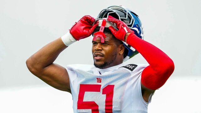 Obri nováčik Abdul Carter reaguje na trashový rozhovor Jets




