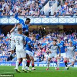 Fernandez stúpa najvyššie k druhému gólovému zápisnici domov Home Rangers po vyrovnávaní Alloa
