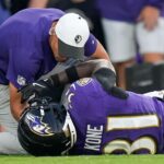 Ravens 'Bilhal Cone ide na sezónu s roztrhanou kolennou ligou
