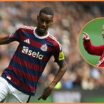 Alexander Isak v minulej sezóne oslavuje cieľ pre Newcastle proti Brightonu