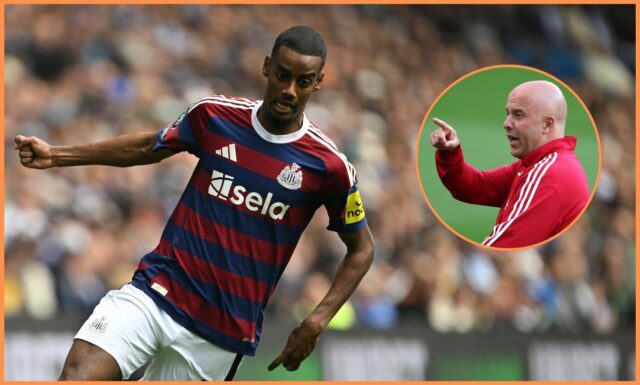 Alexander Isak v minulej sezóne oslavuje cieľ pre Newcastle proti Brightonu