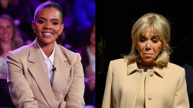 Russell Brand Imica Brigitte Macron's Genitals v veselom klipe podcaster reagujúce na jeho právny boj s Candace Owens

