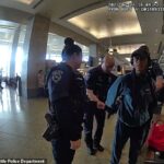 Shot Fresh Body Camera ukazuje okamih, keď je zatknutý Sprinter Sha'Carri Richardson