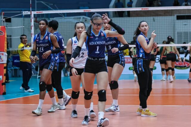 Shaina Nitura a Adamson Lady Falcons počas Národnej pozvánky SHAREY's Super League (SSL) Cebu Leg.