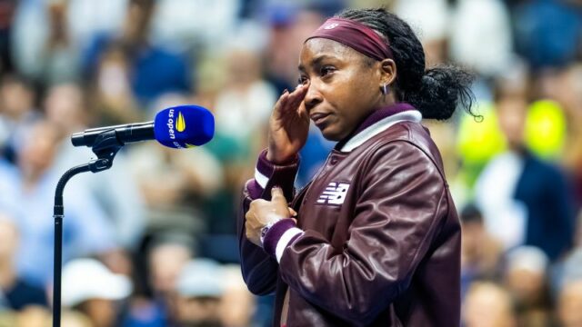 Gauff zasiahol v zápase osem dvojitých porúch, sedem v prvej sade.
