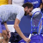 Daniil Medvedev smashes racquet at US Open