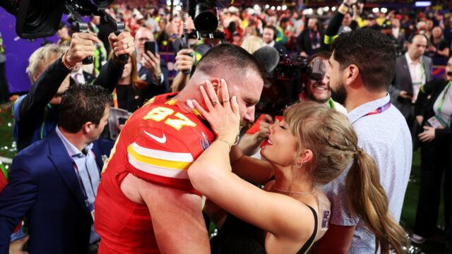 Taylor Swift, Travis Kelce Získajte zapojené a športové aktivity Globe reaguje 

