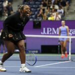 Taylor Townsend vydá triumfálny výkrik po tom, čo v piatok rozrušil piate semeno