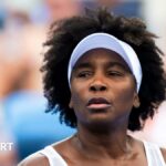 Emma Raducanu reacts during her Cincinnati Open defeat by Aryna Sabalenka