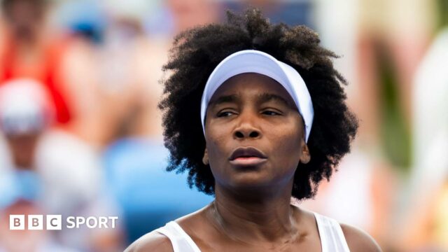 Emma Raducanu reacts during her Cincinnati Open defeat by Aryna Sabalenka