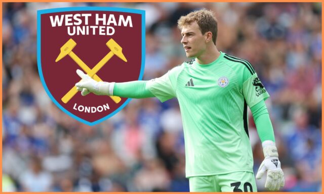 Mads Hermansen oslavuje Leicester City
