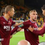 Jarrod Bowen at the final whistle