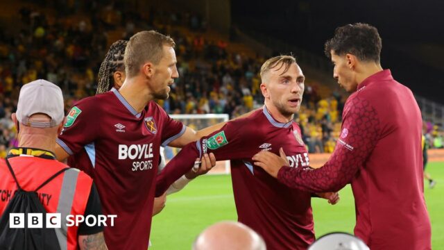 Jarrod Bowen at the final whistle 