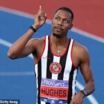 Zharnel Hughes preskočil pohreb svojej tety, aby včera večer získal titul 100 metrov na majstrovstvách britských atletík