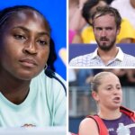 Jelena Ostapenko (vľavo) a Taylor Townsend (vpravo) na US Open (Source: Getty)