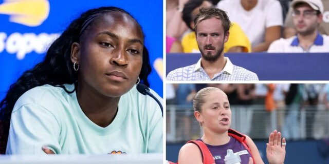 Jelena Ostapenko (vľavo) a Taylor Townsend (vpravo) na US Open (Source: Getty)