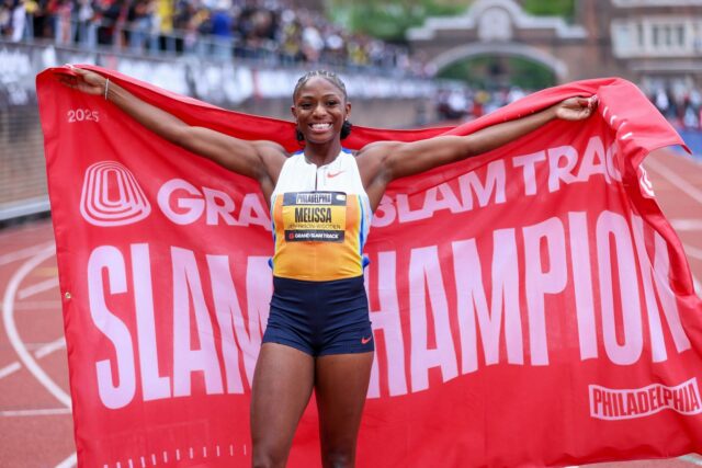 Melissa Jefferson -wooden na 2025 Prefontaine Classic - Source: Getty