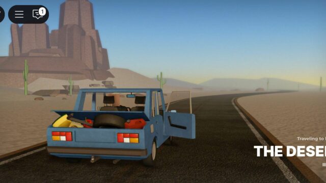 Jazda smerom k budove Quest (obrázok cez Roblox)