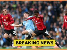 Manchester United by rád získal Alexa Scotta Manuel Ugarte sa pozerá počas Manchester United vs Arsenal