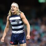 Šéf Geelong Chris Scott hovoril o svojej bezprostrednej pýche pre mačky Star Bailey Smith (na obrázku)