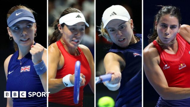 Katie Boulter, Jessica Pegula, Sonay Kartal and Emma Navarro all playing for their country in Billie Jean King Cup