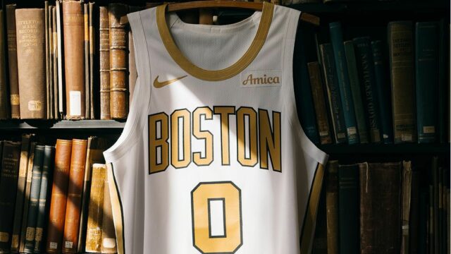 Boston Celtics odhaľuje „zlaté požiadavky“ mestské odevy 

