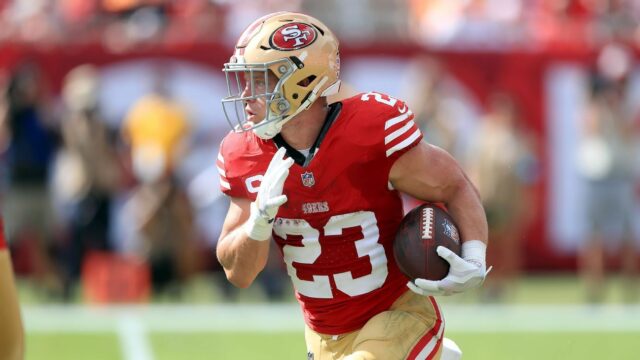 Christian McCaffrey 49ers má problém s teľatou kosťou, prispel k záznamu o zranení 

