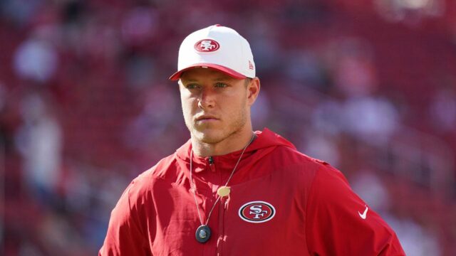 Christian McCaffrey 49ers v zázname o zranení s problémom s kosťou lýtkového kosti 

