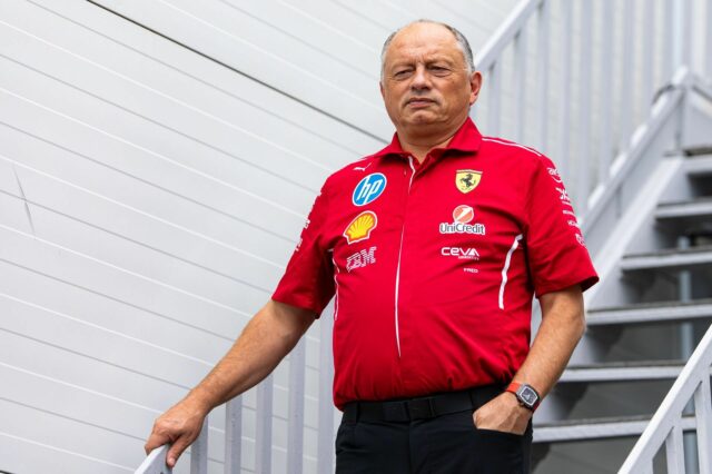 Ferrari tímový riaditeľ Fred Vasseuer F1 Grand Prix z Azerbajdžan 2025 Kvalifikácia - Zdroj: Getty