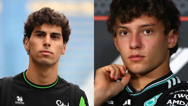Gabriel Bortoleto Raves v Kimi Antonelli v Azerbajdžanskom praktickom praktizujúcom fp2 FP2 

