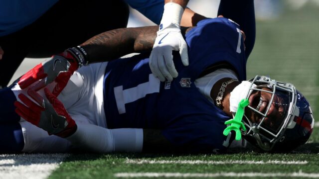 Giants Celebrity Wr Malik Nabers odtiahli verzus nabíjačky 

