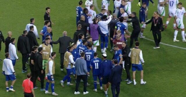 Izrael a Taliansko Clash na ihrisku a nadšenci nadšeného, ​​keď kvalifikátor Globe Mug končí v nepokojoch | Futbal | Športová aktivita 

