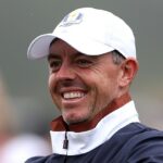 Rory McIlroy bola pokojná a zhromaždená pri rozhovore s tlačou pred Ryder Cup