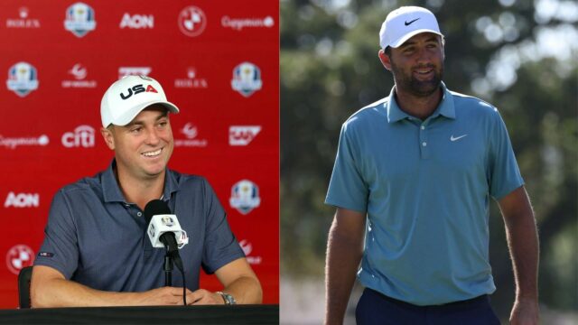 Justin Thomas a Scottie Scheffler počas roku 2023 Ryder Cup - Zdroj: Getty