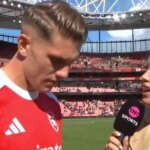 Viktor Gyokeres hovorí s TNT Sports po víťazstve 3-0 nad Nottinghamským lesom.