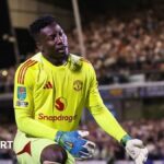Andre Onana's only appearance for Manchester United this season came in the Carabao Cup second-round defeat at Grimsby