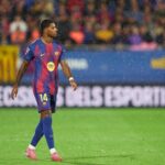 Barcelona, ​​Španielsko - 21. september: Marcus Rashford z FC Barcelona sa pozerá počas LALIGA a SPORT MATHE BEETE FC BARCELONA a GETAFE C v ESTADI JOHAN CRUYFF 21. septamberu v Barcelone v Španielsku. (Foto: Pedro Salad/Getty Images)