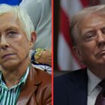 Donald Trump (Center) Sledovanie štvrťfinálového zápasu medzi Venusou a Serenou Williamsovou na US Open 2015 (Zdroj: Getty)